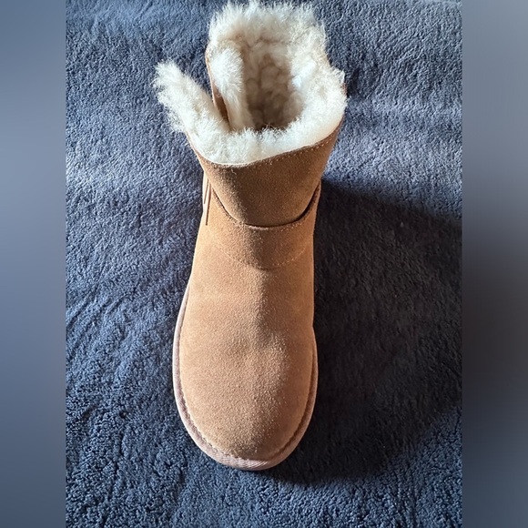 NIB UGG Bailey Mini Logo Strap Bootie - Size Womens 5 - Color Brown - Picture 4 of 13